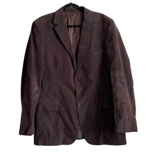 HUGO BOSS Corduroy Button Front Blazer Brown 52R